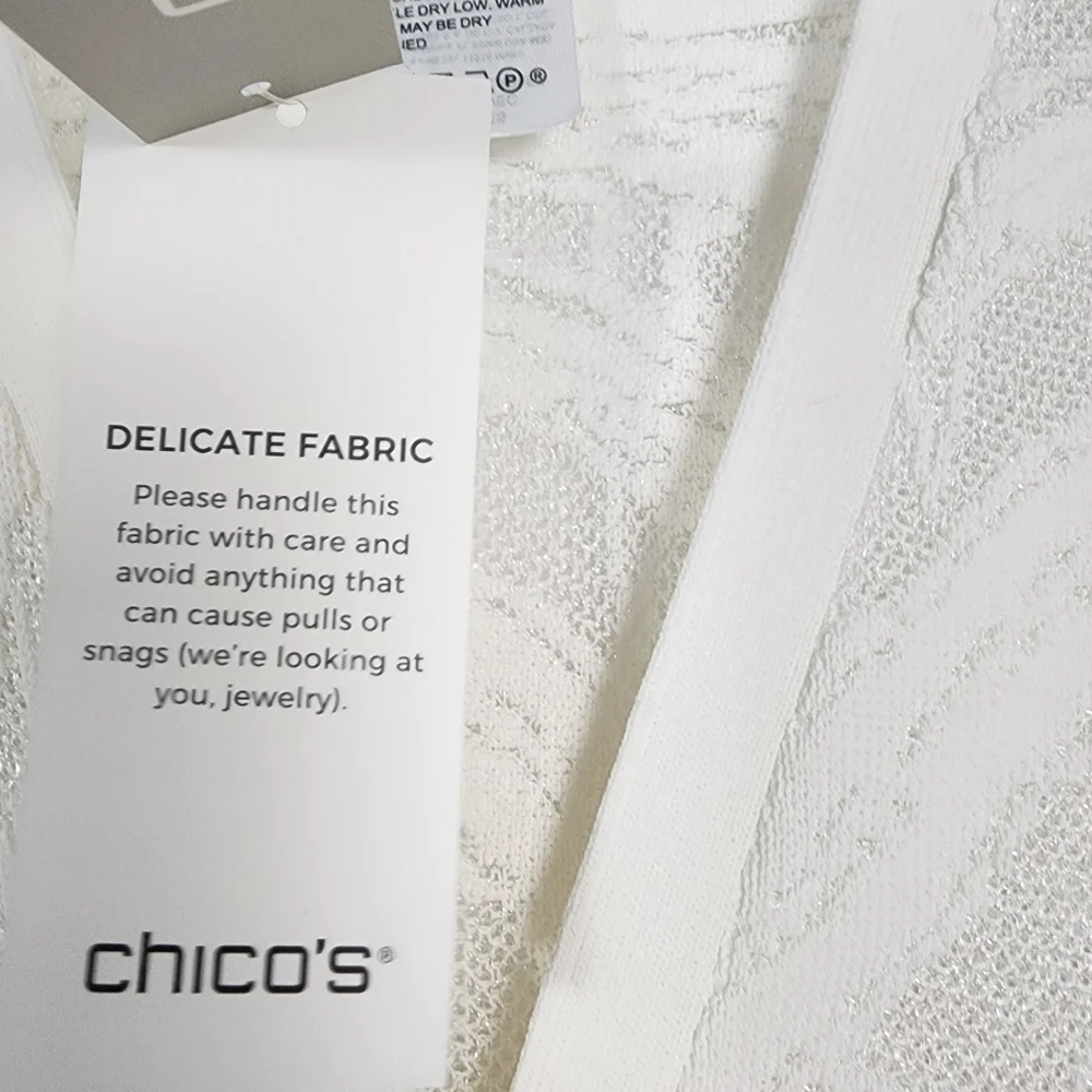 Chico's Sleeveless Palm-Stitch Long Sweater Vest Chico sz 3 xl/16 new with tags - Picture 10 of 12